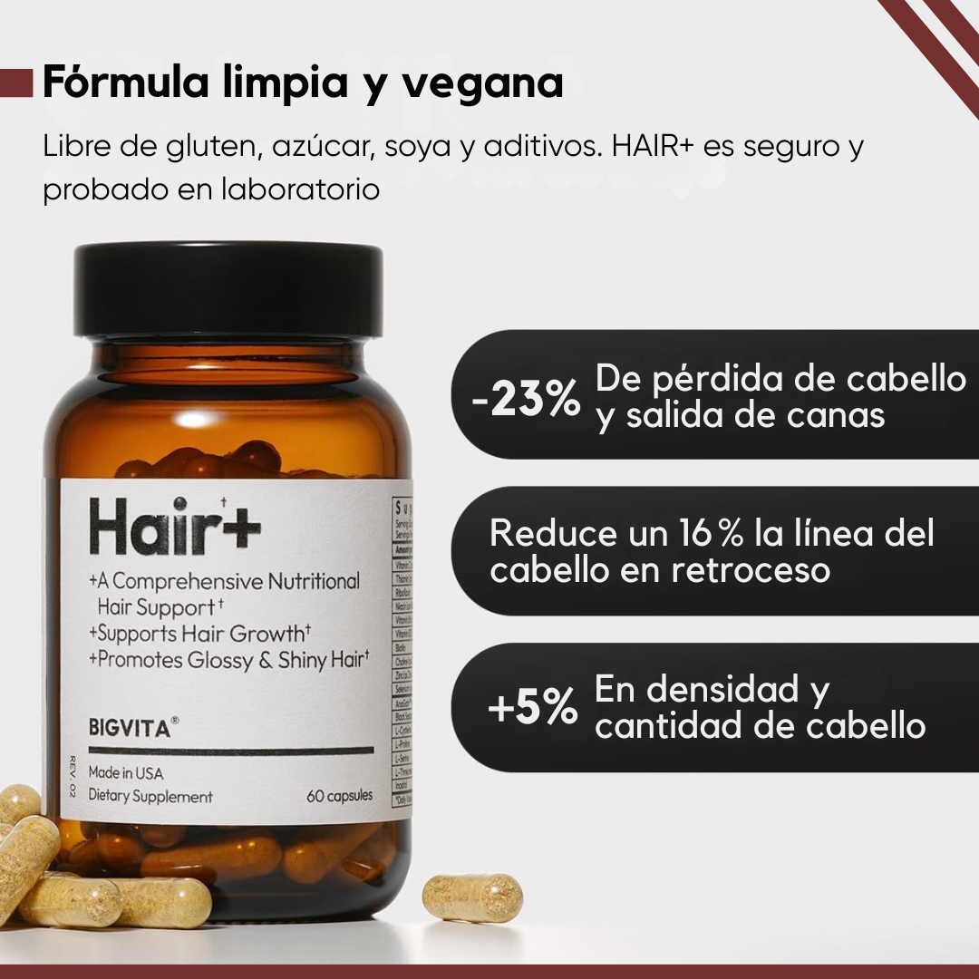 HAIR PLUS REPARADOR CAPILAR PROFUNDO Y CANAS X 60 CAP